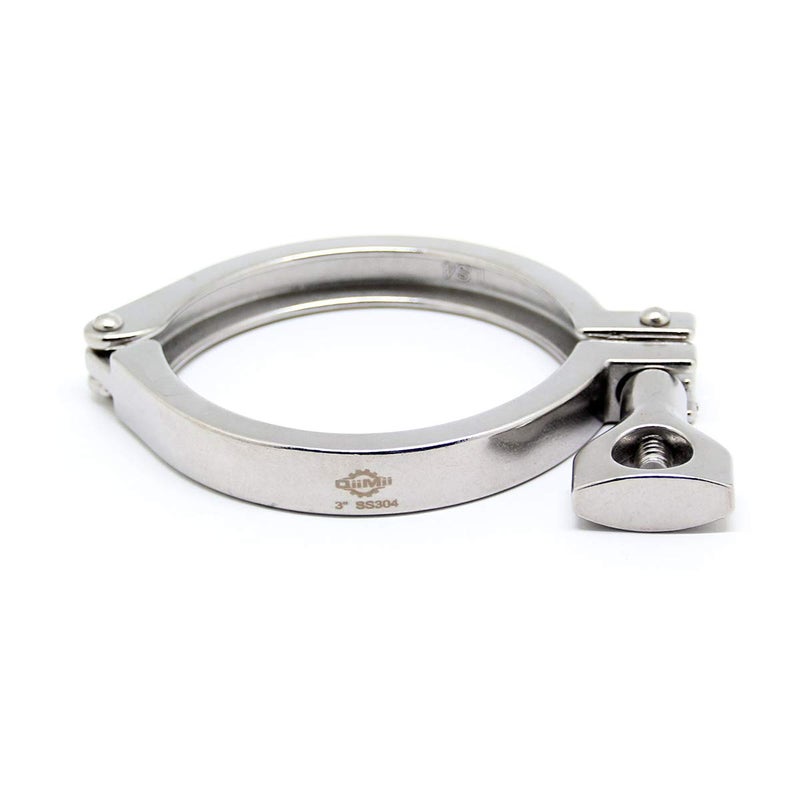 QiiMii 13MHHM Stainless Steel 304 Single Pin Heavy Duty Tri Clamp with Wing Nut for Ferrule TC 3"(3 Inch) - Image 3